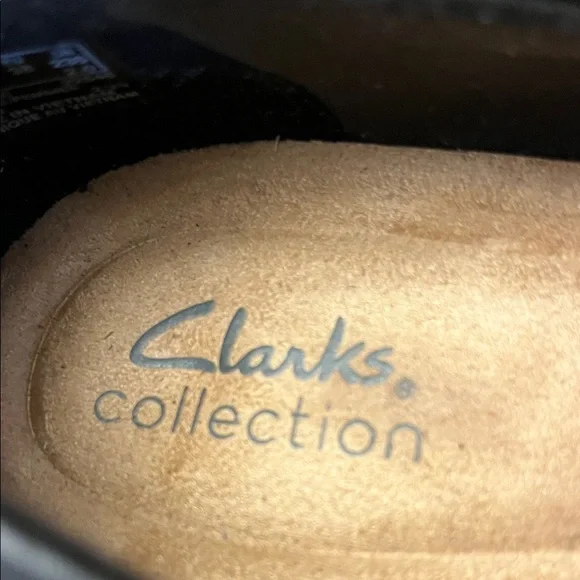 Clarks "Ultimate Comfort" low heeled ballet flats black leather Size 7.5 W - Picture 2 of 8
